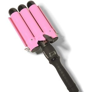 Trademark Beauty Babe Waves 3 Barrel Curling Iron Hair Waver, 1.25 Inch